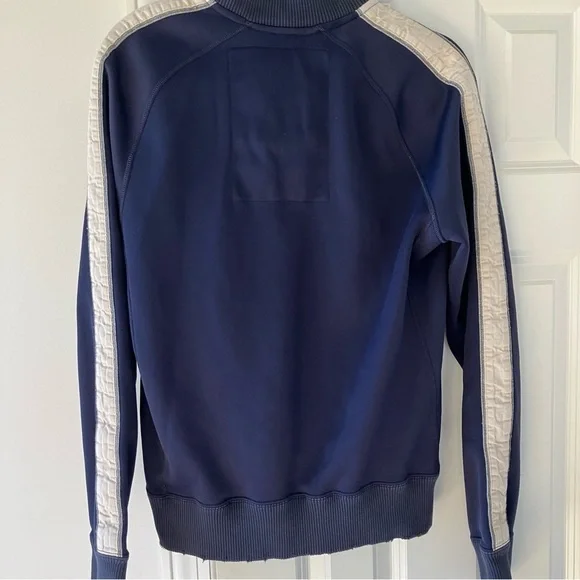Abercrombie & Fitch Navy Blue Half-Zip Pullover Vintage Muscle Y2K Sweater Med - Picture 3 of 9